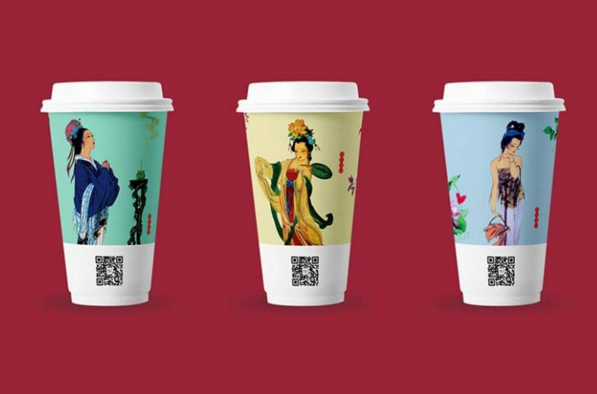 奶茶包裝設計的市場！情侶和奶香融合的主題很適合！