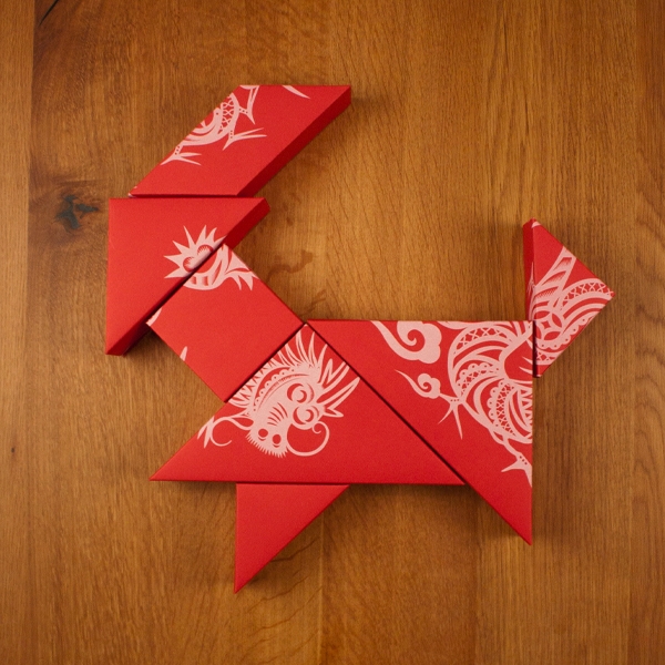 春節禮品盒包裝設計，新年七巧板的妙用