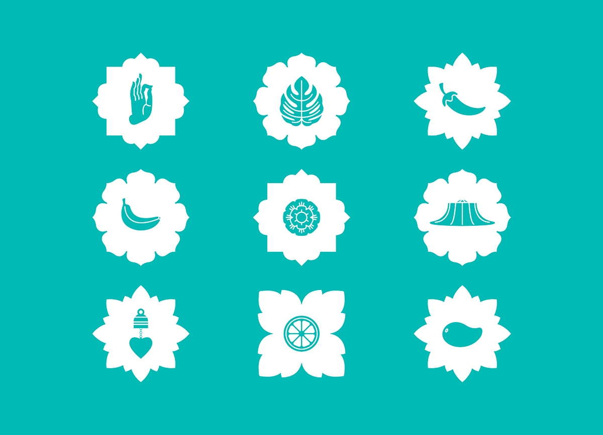 泰國快餐店的品牌設(shè)計，標志設(shè)計和包裝設(shè)計