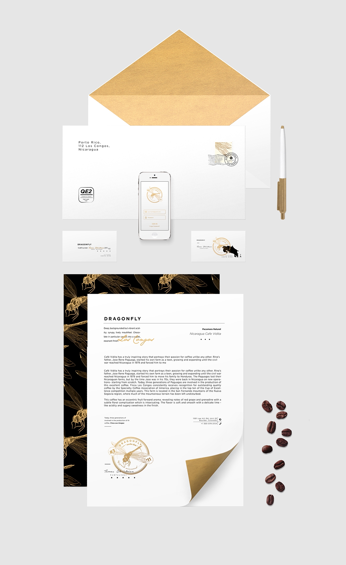 大自然的奇跡，蜻蜓主題的咖啡品牌包裝設計