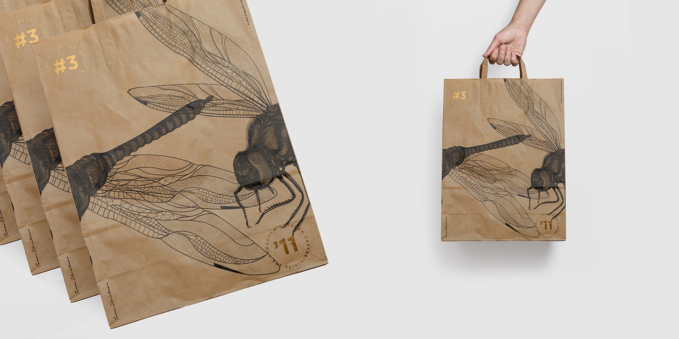 大自然的奇跡，蜻蜓主題的咖啡品牌包裝設計