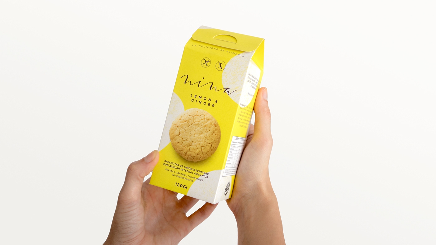 金色（香草）、巧克力色（可可和巧克力）和檸檬姜系列餅干食品包裝設(shè)計(jì)